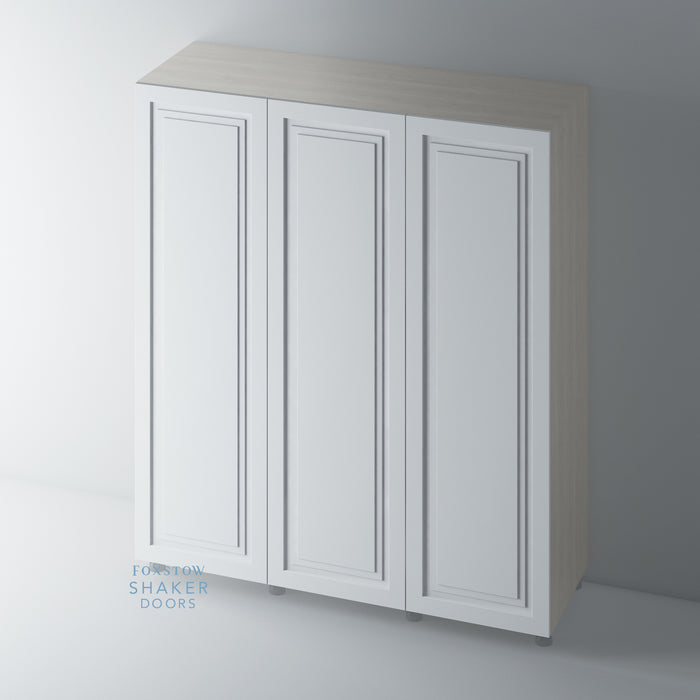 Primed, Stepped Panel Shaker Wardrobe Door - Foxstow