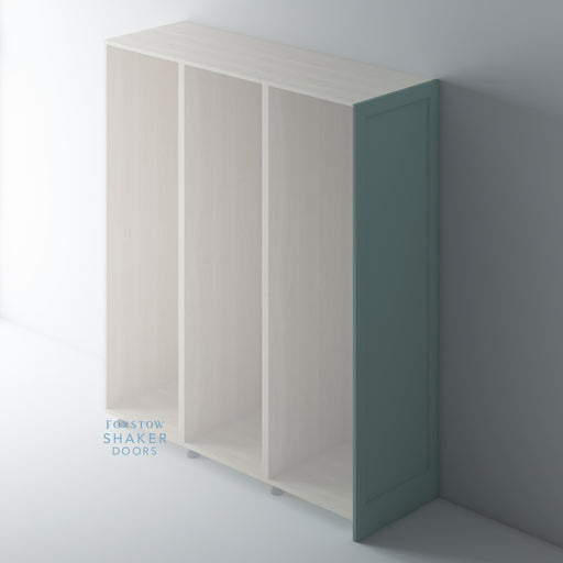 Painted, Shaker End Panel with OVOLO Mouldings for IKEA METOD - Foxstow