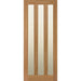 Glazed 3 Vertical Panel Solid Oak Door - Foxstow