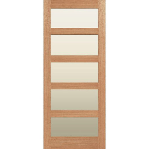 Glazed 5 Panel Solid Oak Shaker Door - Foxstow