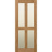 Glazed 4 Vertical Panel Solid Oak Shaker Door - Foxstow