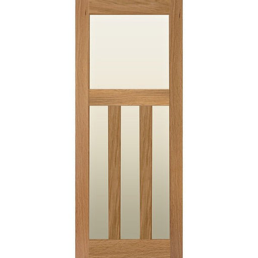Glazed 1930's Solid Oak Door - Foxstow