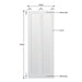 2 Panel Vertical Primed Hardwood Shaker Door - Foxstow