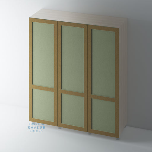 Bare, 2 Panel Shaker Wardrobe Door with OVOLO Mouldings - Foxstow
