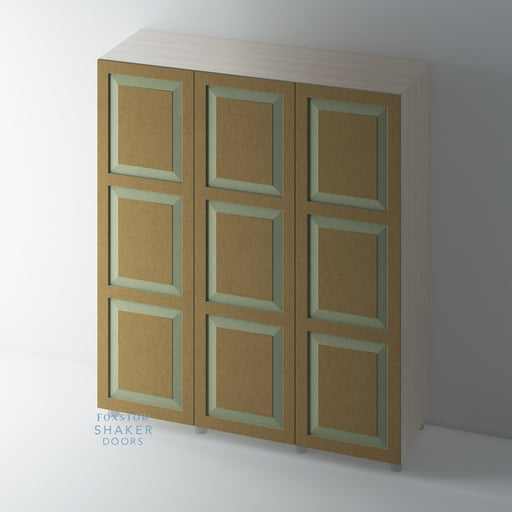 Bare, 3 Panel Raised Panel Shaker Wardrobe Door - Foxstow