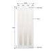 Glazed 3 Vertical Panel Hardwood Shaker Door - Foxstow