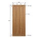 3 Vertical Panel Oak Shaker Door - Foxstow