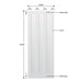 3 Panel Vertical Primed Hardwood Door - Foxstow