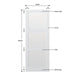 3 Panel Primed Hardwood Shaker Door - Foxstow