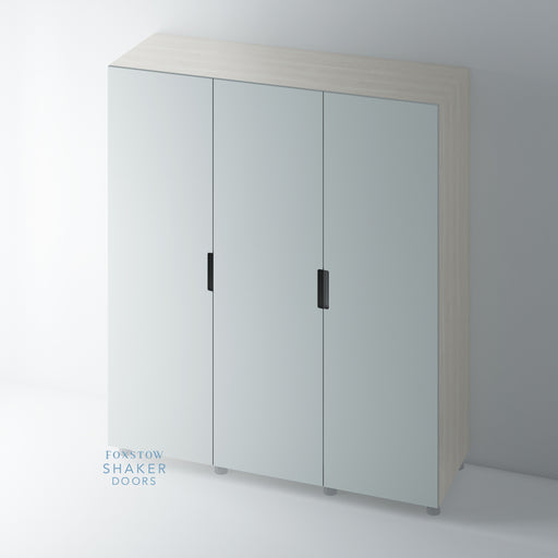 Painted, J Groove STAINLESS STEEL Insert Wardrobe Door - Foxstow