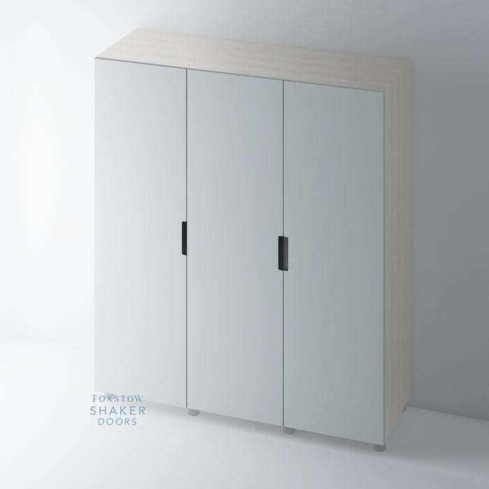 Painted, Flat Stainless Steel Insert J Groove Wardrobe Doors for IKEA PAX - Foxstow