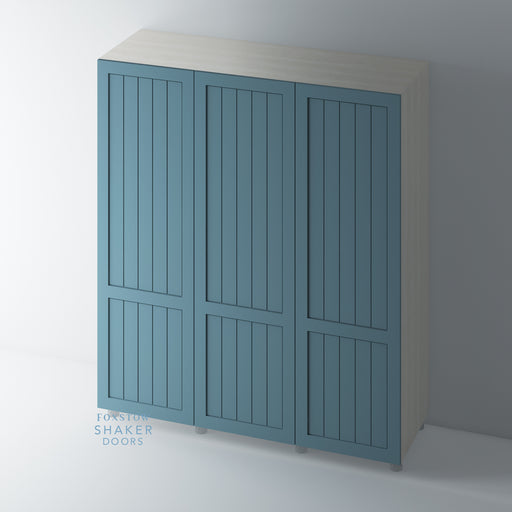 Painted, 2 Panel Tongue & Groove Shaker Wardrobe Door - Foxstow