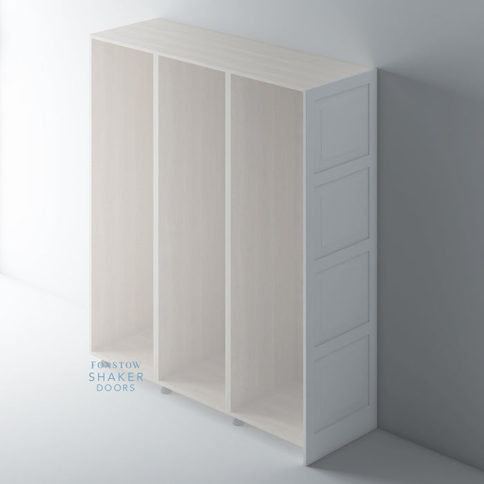 Primed, Raised Panel Shaker End Panel for IKEA METOD - Foxstow
