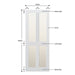 Glazed 4 Vertical Panel Hardwood Shaker Door - Foxstow