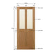 Top Half Glazed 4 Vertical Panel Solid Oak Door - Foxstow