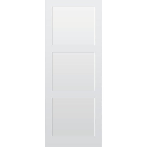 3 Panel Primed Hardwood Shaker Door - Foxstow
