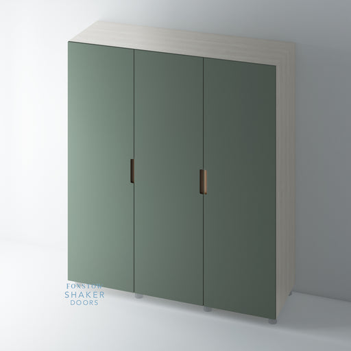 Painted, Stop J Groove BRASS Insert Wardrobe Door - Foxstow