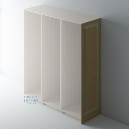 Bare, Shaker Style Stepped Panel End Panels for IKEA METOD - Foxstow