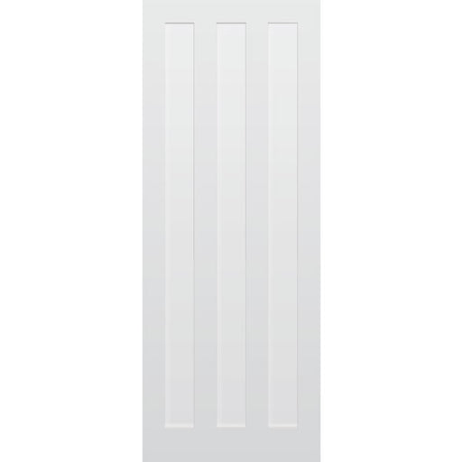 3 Panel Vertical Primed Hardwood Door - Foxstow