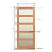 Glazed 5 Panel Solid Oak Shaker Door - Foxstow