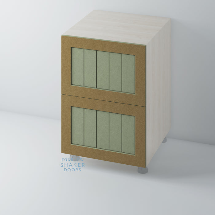 Bare, Shaker Drawer Front with Tongue & Groove for IKEA METOD - Foxstow