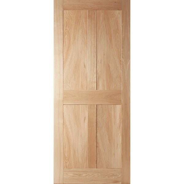 4 Vertical Panel Oak Internal Shaker Door - Foxstow