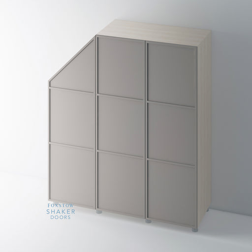 Painted, Slimline Shaker 3 Panel Angled Door - Foxstow