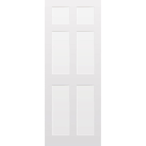 6 Panel Primed Hardwood Shaker Door - Foxstow