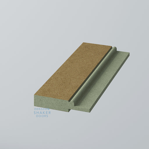Bare, Shaker End Panel with STAFF BEAD Mouldings - Foxstow