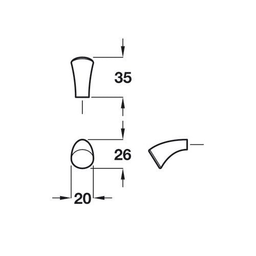 Arco, Zinc Alloy, Knob - Foxstow