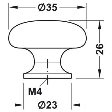 Aspen, Zinc Alloy, Knob - Foxstow