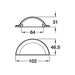 Bevera, Brass, Cup Handle - Foxstow