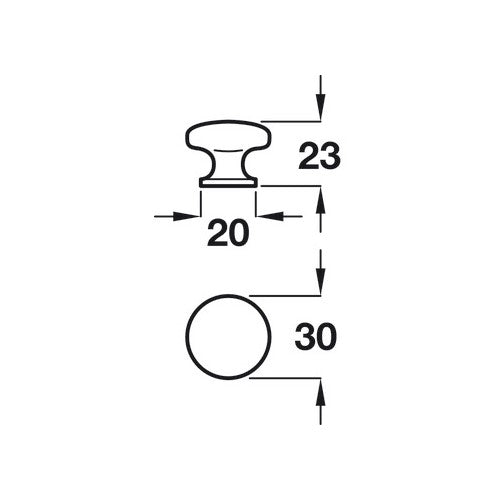 Coco, Zinc Alloy, Knob - Foxstow