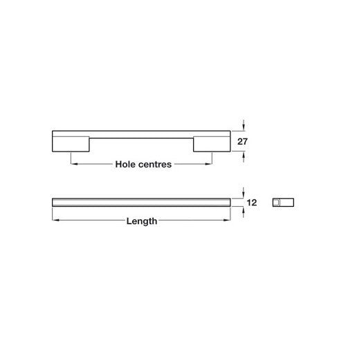 Enza, Aluminium, Bar Handle - Foxstow