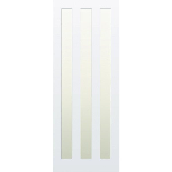 Glazed 3 Vertical Panel Hardwood Shaker Door - Foxstow