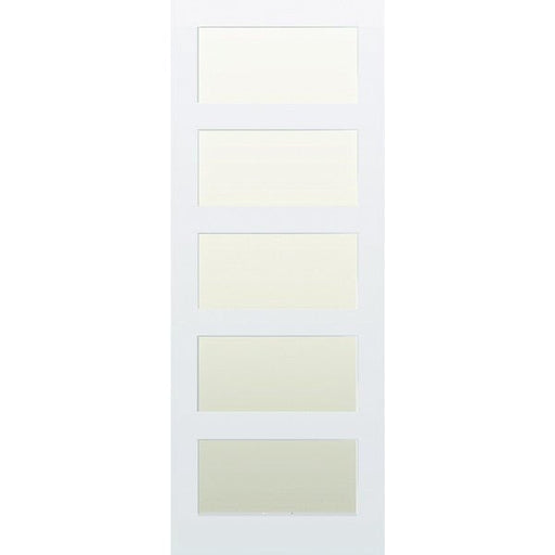 Glazed 5 Panel Hardwood Shaker Door - Foxstow