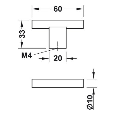 Graf 2, Aluminium, Knob - Foxstow