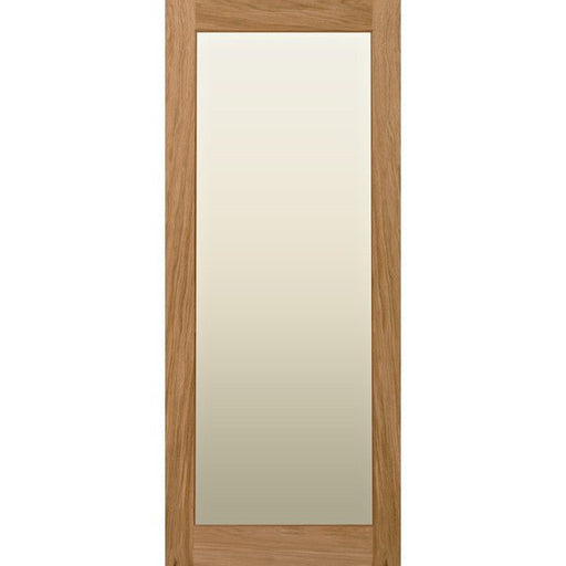 Glazed Single Panel Solid Oak Shaker Door - Foxstow