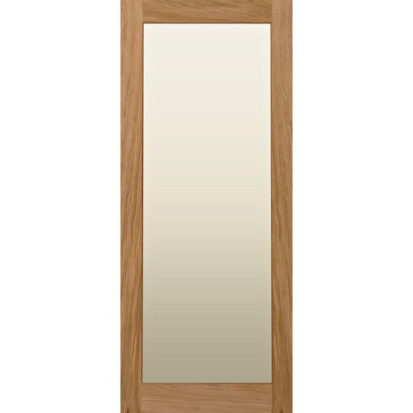 Glazed Single Panel Solid Oak Shaker Door - Foxstow
