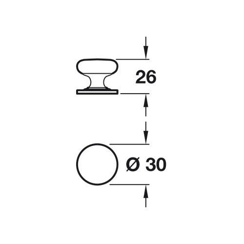 Jude, Brass, Knob - Foxstow