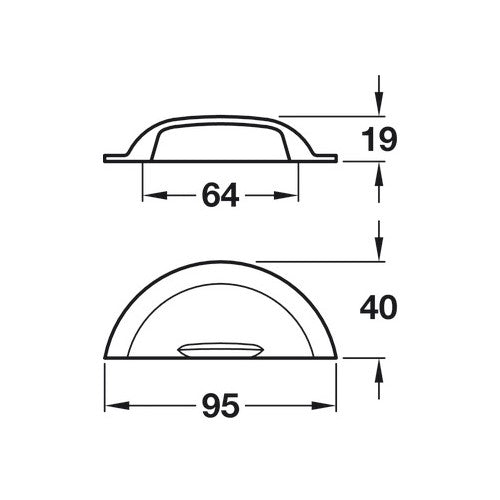 Jude, Brass, Cup Pull Handle - Foxstow