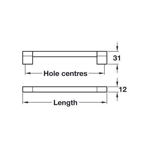 Lydiate, Stainless Steel, Bar Handle - Foxstow