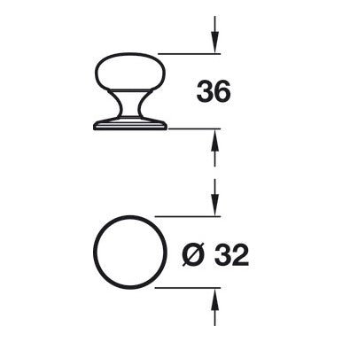 Mayberry, Zinc Alloy, Knob - Foxstow