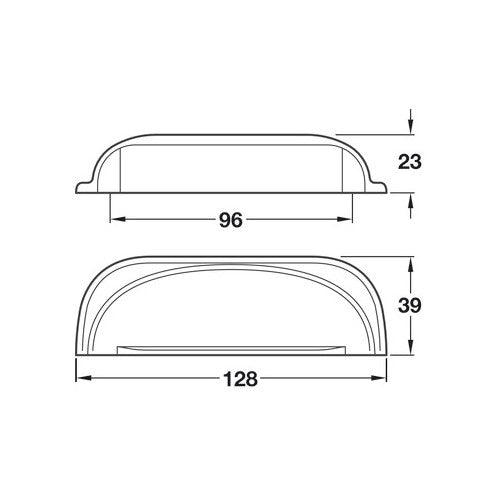 Mayberry, Zinc Alloy, Cup Pull Handle - Foxstow