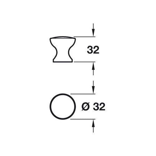 Metropolis, Stainless Steel, Knob - Foxstow