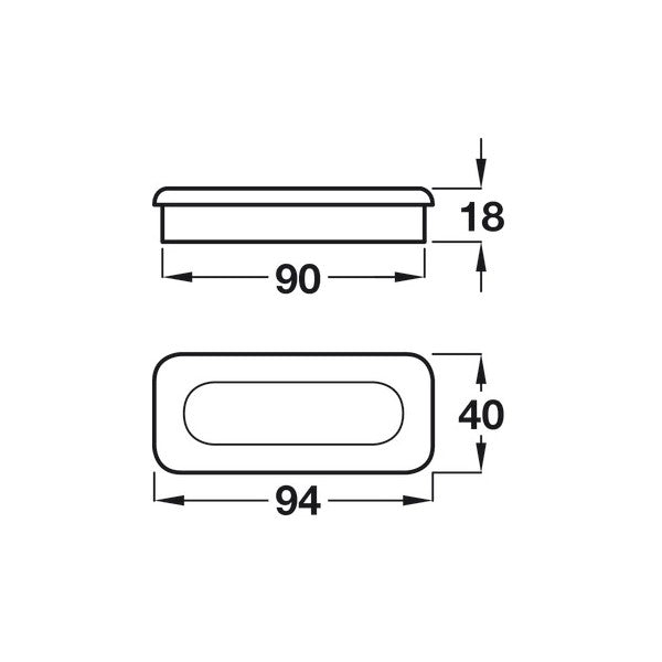 Montone, Unfinished Wood, Inset Handle - Foxstow
