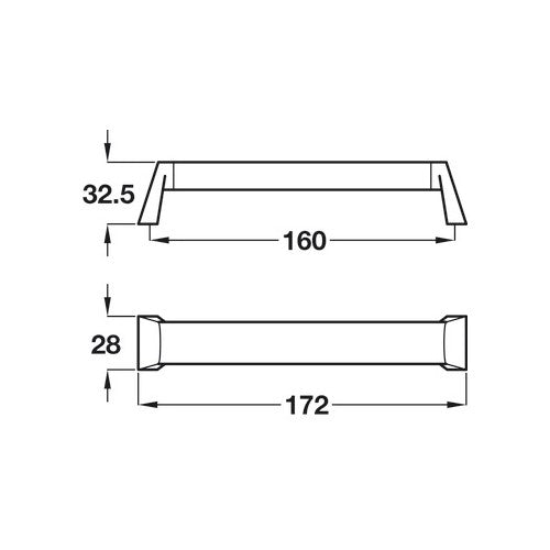 Nugent, Angled Boss Bar Handle - Foxstow
