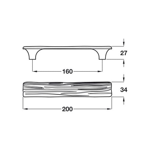 Oasi, Zinc alloy, Bar Handle - Foxstow