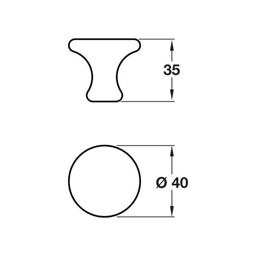Olympia, Pewter, Knob - Foxstow
