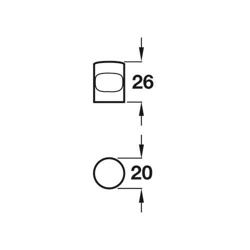 Orson, Aluminium, Knob - Foxstow